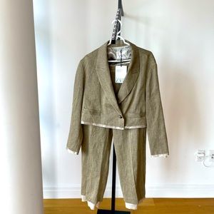 Unworn Zara linen suit from the 2020 collection.